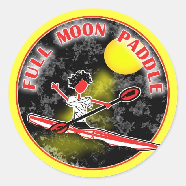 Adesivo Kayak Full Moon Paddle (Frente)
