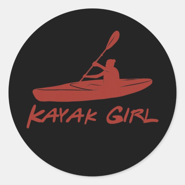 Adesivo Kayak Girl kayak acessórios mulheres Kayaking (Frente)