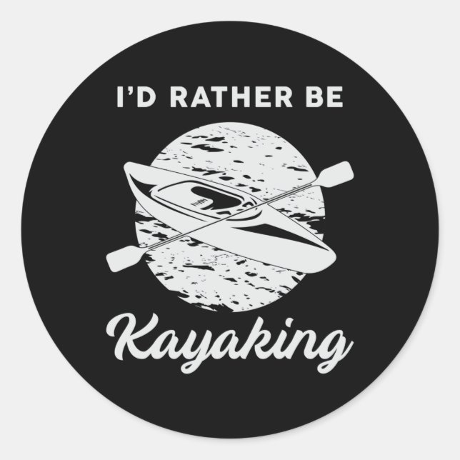 Adesivo Kayak Kayaking Canoeing Canoagem Paddle Funny Gift (Frente)