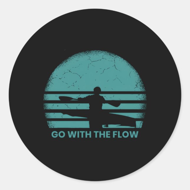 Adesivo Kayaking River Kayak Kayaker (Frente)