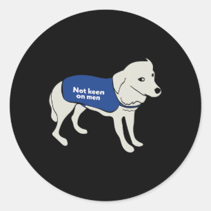 Adesivo Keen On Men Dog Vestindo Uma Jaqueta De Colete De