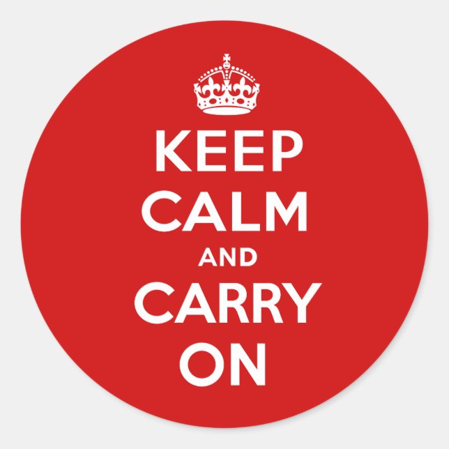 Adesivo Keep Calm and Carry On (Frente)