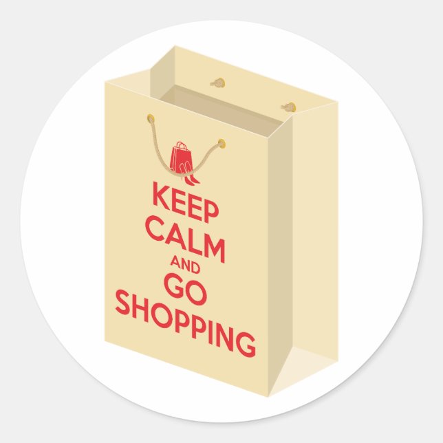 Adesivo Keep Calm and Go Shopping (bag1) (Frente)