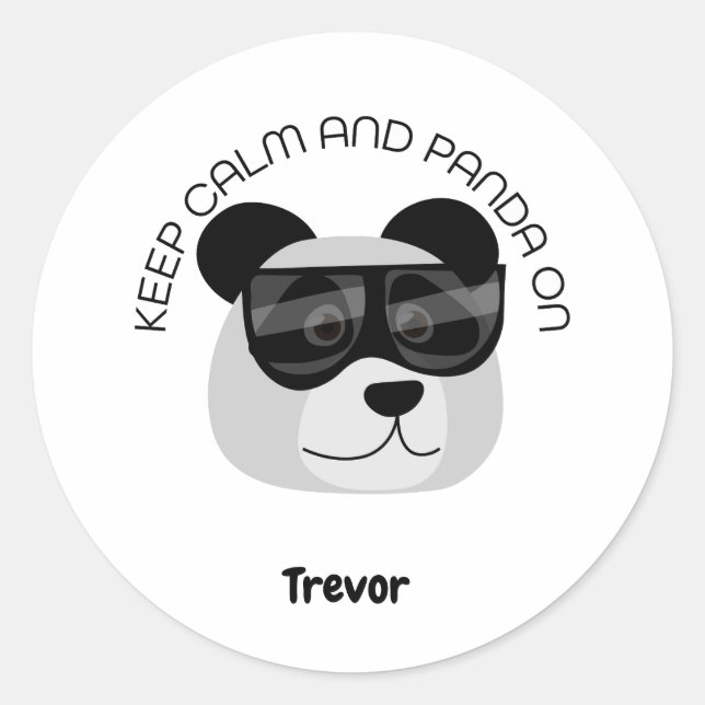 Adesivo Keep Calm and Panda On (Frente)