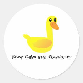 Adesivo Keep Calm and Quack on Duck Humor