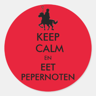 Adesivo Keep Calm en Eet Pepernoten Sticker