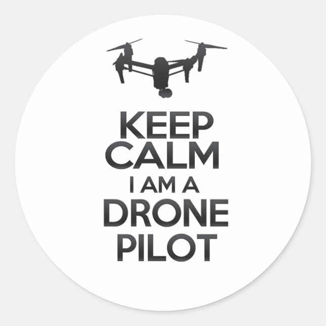 Adesivo Keep Calm I Am Drone Pilot (Frente)