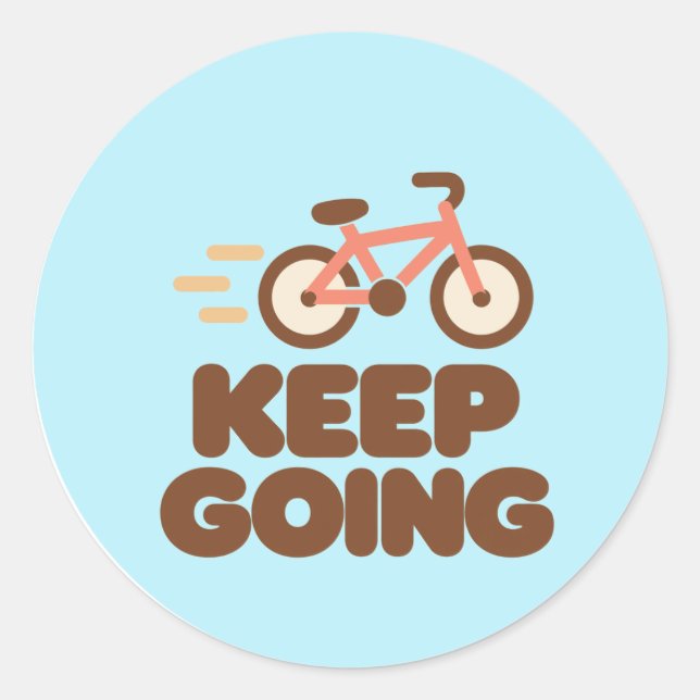 Adesivo KEEP GOING Motivational Round Sticker (Frente)