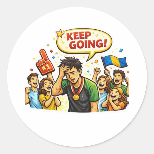 Adesivo Keep Going Motivational Sticker (Frente)