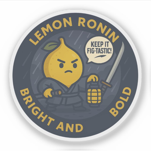 Adesivo Keep It Fig-tastic Samurai Lemon  (Frente)