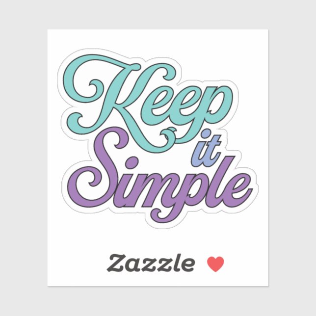 Adesivo Keep It Simple Sticker (Purple) (Folha)