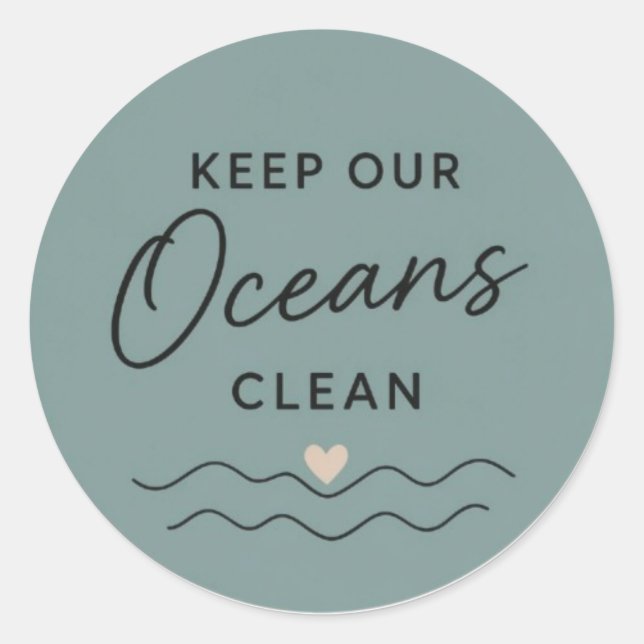 Adesivo Keep Oceans Clean (Frente)