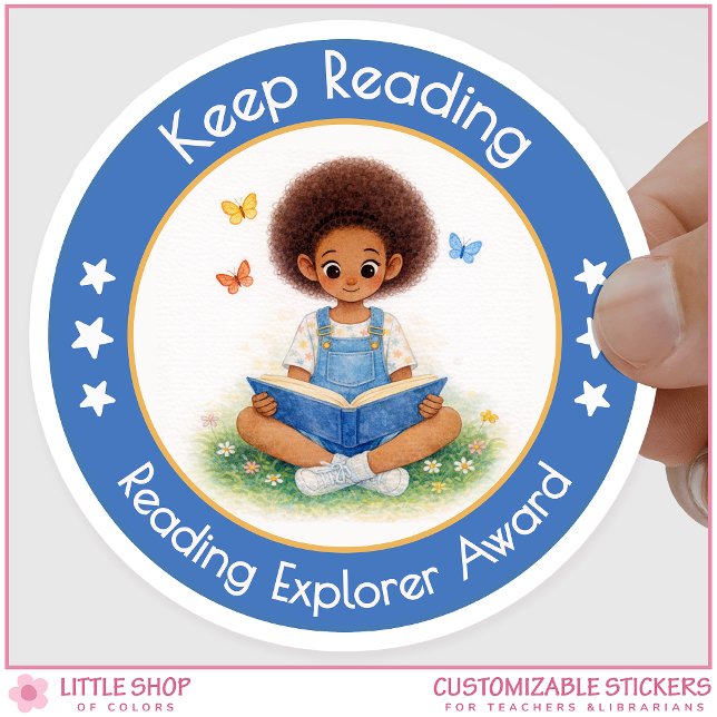Adesivo Keep Reading Teacher Encouragement Award (Criador carregado)