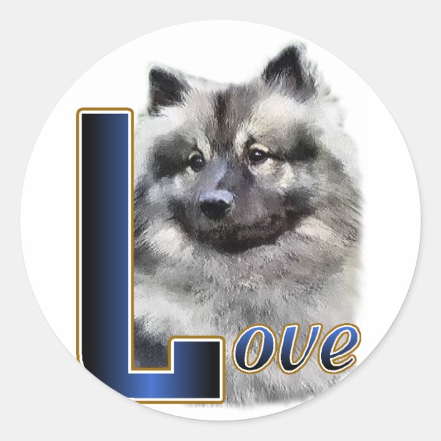 Adesivo Keeshond Art Gifts (Frente)