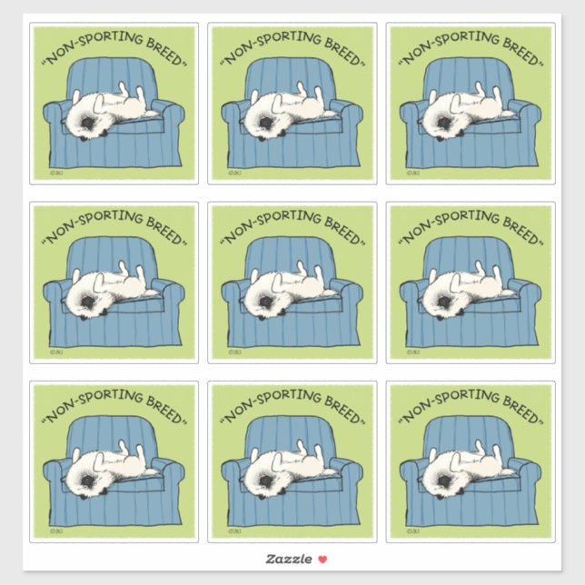 Adesivo Keeshond Raça Não-Desportiva | Cachorro de Keesie  (Folha)