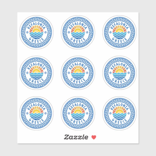 Adesivo Kefalonia Island, Grécia Múltipla Sticker (Folha)