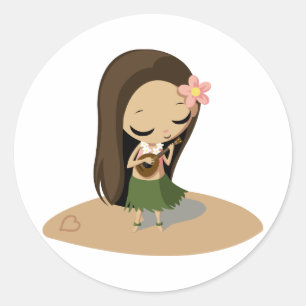 Adesivo Keilana a menina de Hula