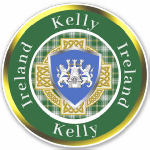 Adesivo Kelly Shield & Celtic Cross Personalizado