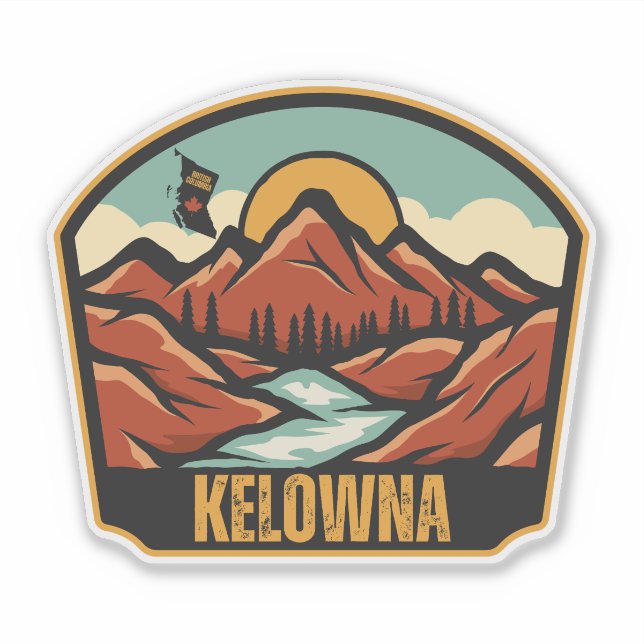 Adesivo Kelowna, Colúmbia Britânica (Frente)