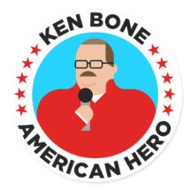 Ken Bone American Hero Stickers (redondo)