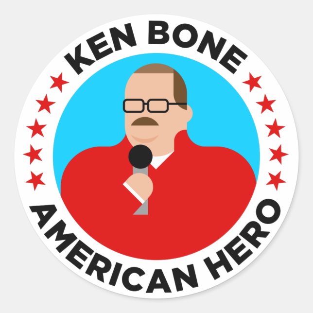 Adesivo Ken Bone American Hero Stickers (redondo) (Frente)