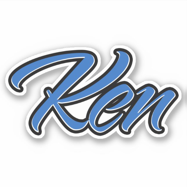 Adesivo Ken Name blue Aufkleber Sticker Stickerset (Frente)