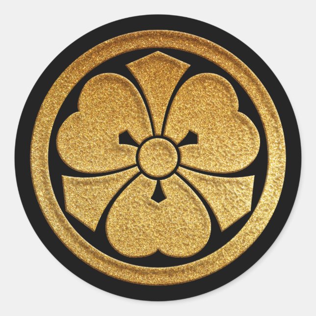 Adesivo Kenkatabami Kamon em Dourada Seal (Frente)