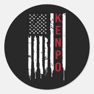 Adesivo Kenpo Karate American Flag For Women Men