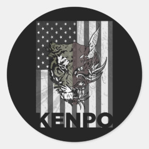 Adesivo Kenpo Karate Artes Marciais Mulheres de Bandeira A