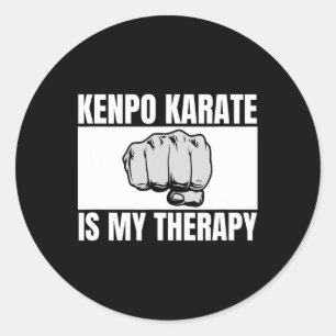 Adesivo Kenpo Karate É Minha Terapia Engraçada Americana K