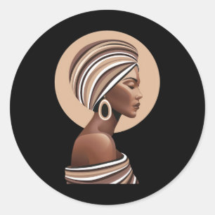 Adesivo Kente Cloth Head Enrola Étnica Linda África Africa