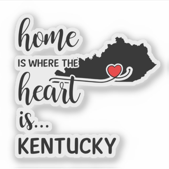 Adesivo Kentucky Home é onde está o coração (Frente)
