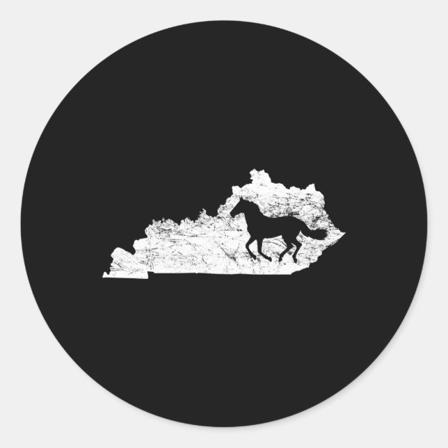 Adesivo Kentucky Map Horse Kentucky (Frente)