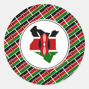 Adesivo KENYA FLAG Kenyan Map Na moda Patriótico