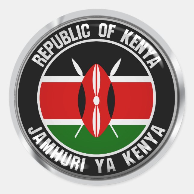 Adesivo Kenya Round Emblem (Frente)