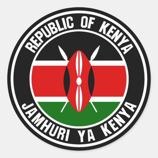 Adesivo Kenya Round Emblem (Frente)