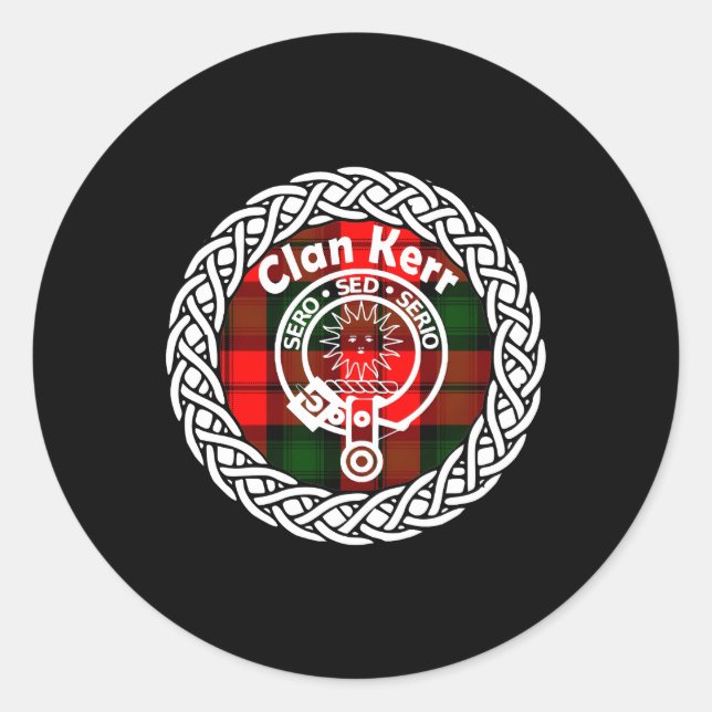 Adesivo Kerr Surname Sobrenome Scottish Clan Tan Crachá Cr (Frente)