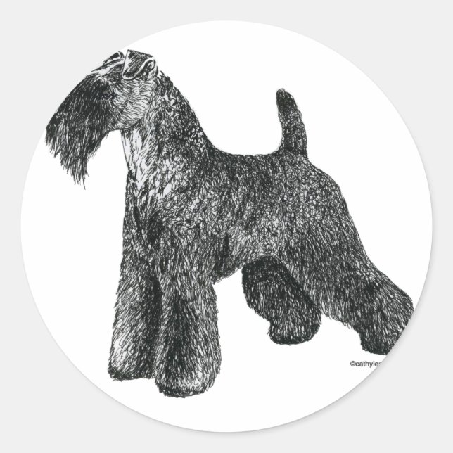 Adesivo Kerry Blue Terrier (Frente)