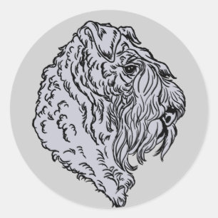 Adesivo Kerry Blue Terrier Bust