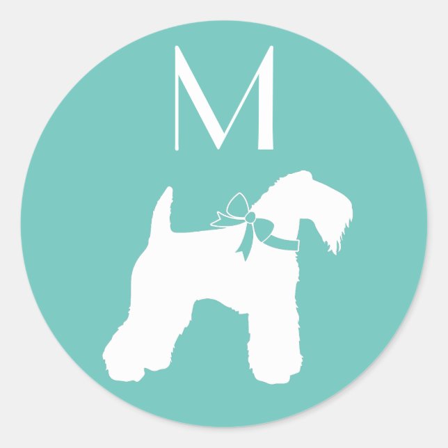 Adesivo Kerry Blue Terrier Dog Puppy (Frente)