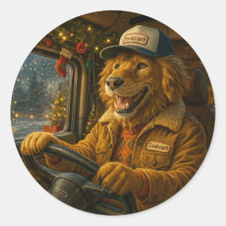 Adesivo Kerst Sticker – De Gouden Chauffeur van Warmte