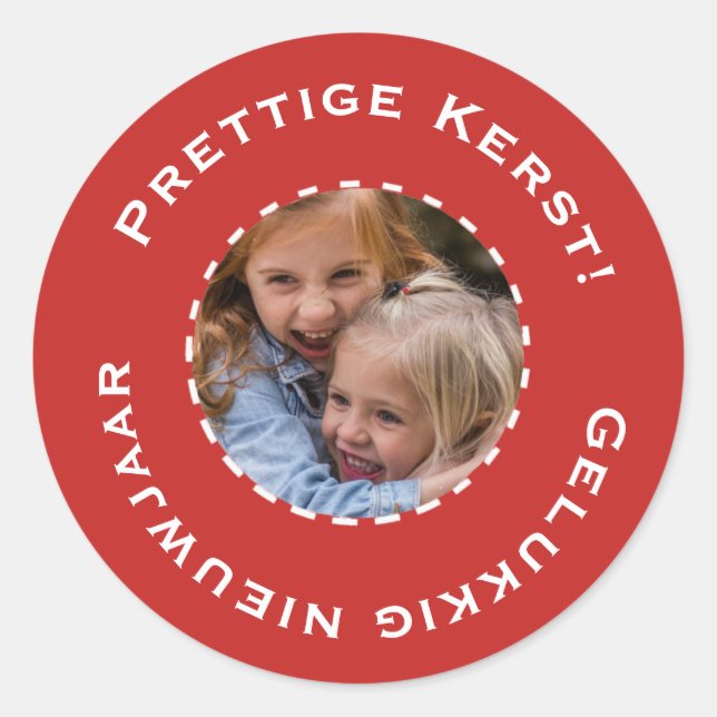 Adesivo Kerst sticker met foto (Frente)