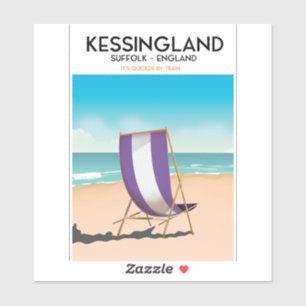 Adesivo Kessingland, poster de viagens da praia de