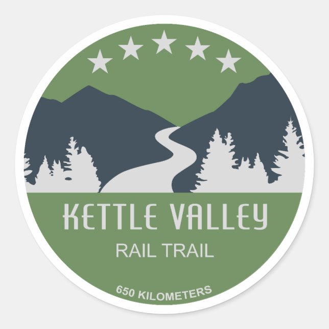 Adesivo Kettle Valley Rail Trail British Columbia (Frente)