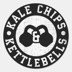 Adesivo Kettlebells e Kale Chips - Engraçado Workout Novel