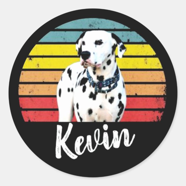 Adesivo Kevin Retro Sunset Round (Frente)