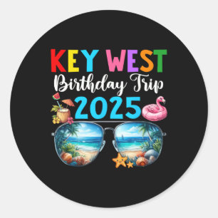 Adesivo Key West Birthday Trip 2025 Matching Friends Group