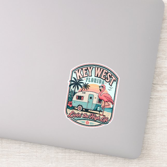 Adesivo Key West Flamingo Camper Florida Keys  (Detalhe)