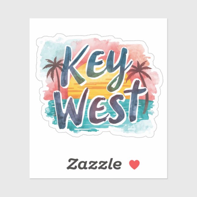 Adesivo Key West Flórida (Folha)