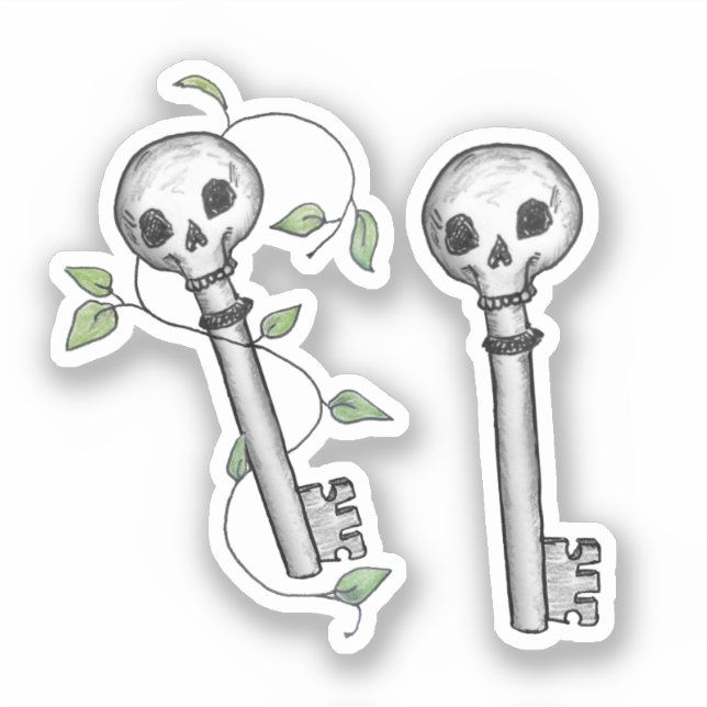 Adesivo Keys Skeleton (Frente)